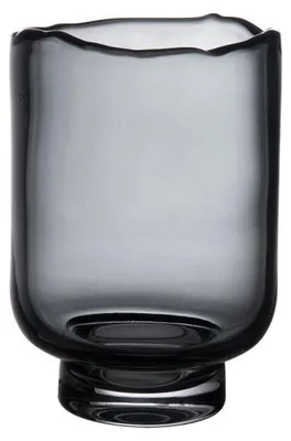 Produktbild von Pomax Rozanna Windlicht aus Glas, Rauchgrau, Ø 11 x H 16 cm