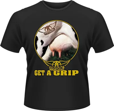 Produktbild von Offizielles Aerosmith Band T-Shirt aus 100% Baumwolle mit 'Get A Grip' Album-Motiv