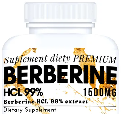 Zdjęcie produktu dla Berberyna HCL 99% 1500 mg – Wysoko skoncentrowana – 100 kapsułek – Suplement diety