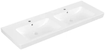 Immagine prodotto di Villeroy & Boch Subway 2.0 lavabo double armoire, avec trop-plein, 2 trous pour robinet, 1300x470mm, 7175D001, 7175D001