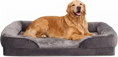 Produktbild von Hundebett 112 x 81 cm, orthopädisch, Memory-Foam und Eierschaumstoff, wasserdicht, für große Hunde