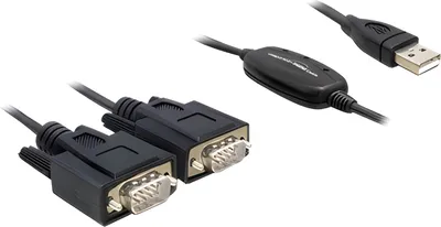 Immagine prodotto di Delock 61886 DELOCK USB Kabel A -> 2x D-Sub9 St/St 1.40m