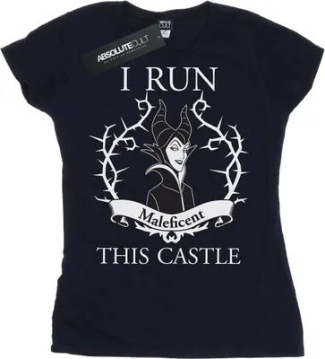 Produktbild von Maleficent - "I Run This Castle" T-Shirt für Damen BI825 (L) (Marineblau)