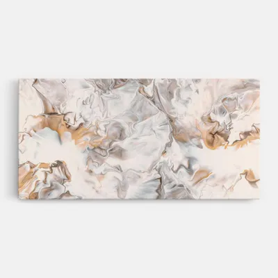 Produktbild von ARTHUB® Leinwandbild 60x120 cm, White Gold Abstract | Wohnzimmerdekoration, Hängende Bilder, Wanddekoration, Heimdekoration, Abstrakte, Marmor
