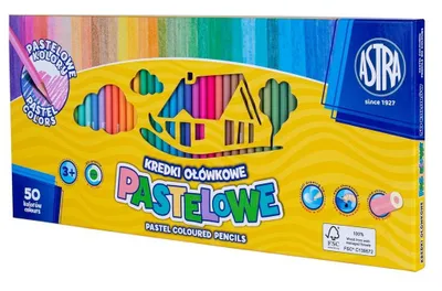Immagine prodotto di Pastelli a matita 50 colori pastello ASTRA
