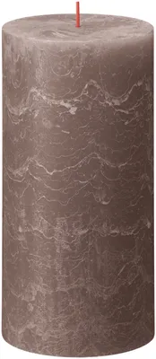 Produktbild von Bolsius Stumpenkerze Rustikal Taupe - 20 cm / ø 10 cm