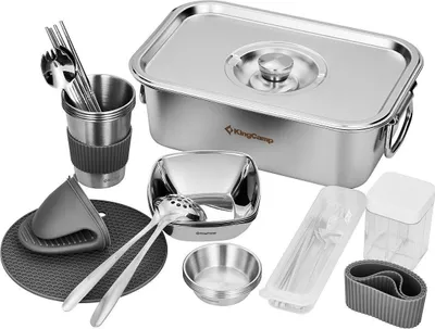 Immagine prodotto di KingCamp Set di pentole in acciaio inox per 4 persone