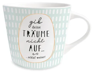 Porzellan-Kaffeetasse mit Gold, 420 ml, Märchenmotiv