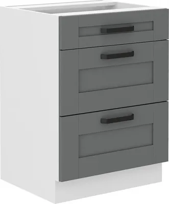 Produktbild von Schubladenschrank LAILI – Breite 60 cm, grau/weiß