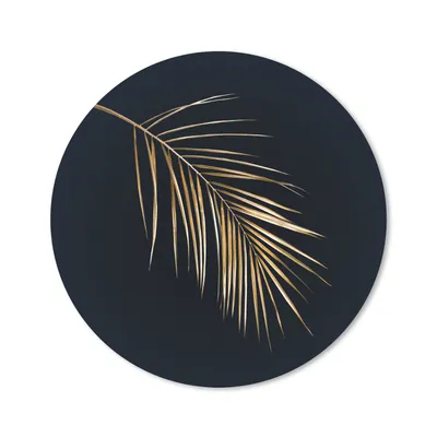 Produktbild von MuchoWow® Mauspad Mousepad Pflanzen - Gold - Schwarz - Blätter - Luxus 20x20 cm - Mousepads - Maus Mat - Pad - Mausunterlage - Schreibtischmatte