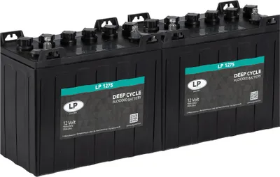 Obrázek produktu pro 2x Landport LP 1275 12V 150Ah hlubokocyklová trakční baterie – alternativa T-1275 / CR GC155 / US12VXC