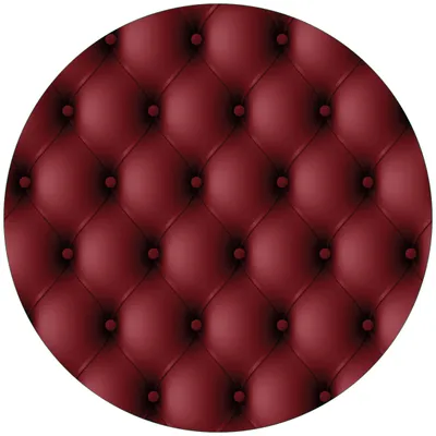 Produktbild von Wallario Premium Glasbild, freischwebende Optik, kräftige Farben, rund 50cm Durchmesser, Motiv Rote Ledertür