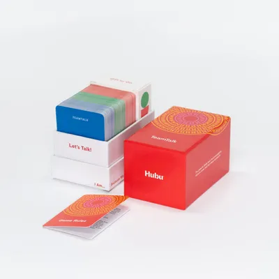 Immagine prodotto di Hubu TeamTalk Game: Mazzi di carte per attività di team building, riunioni di gruppo e attività di formazione