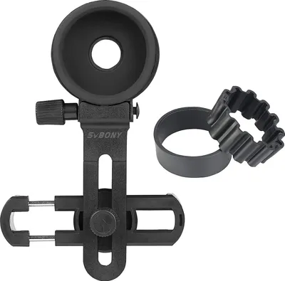 Immagine prodotto di Svbony SV218 Adattatore per telefono cellulare per telescopio, installazione universale del supporto per telefono cellulare stabile, compatibile con telescopio, cannocchiale, binocolo, microscopio, adatto a smartphone da 2,4-4,1 pollici