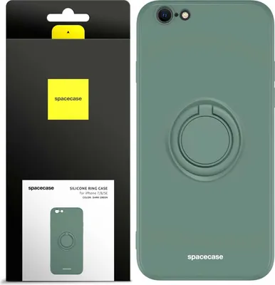 Obrázek produktu pro Silikonové pouzdro SPACECASE Silicone Ring Case pro iPhone 7/8/SE Zelená