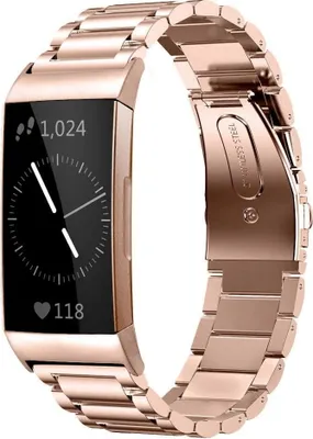 Produktbild von Strap-it Fitbit Charge 4 Gliederarmband (Roségold)