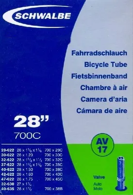 Produktbild von Schwalbe Av17 Schrader 40 Mm Fahrradschlauch Durchsichtig 700C / 28-47 Durchsichtig 700C