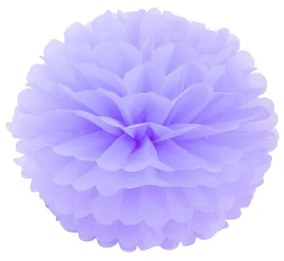 Productafbeelding van 10 Lila Pompoms van 25 cm, Papieren Bloemdecoraties voor Feesten