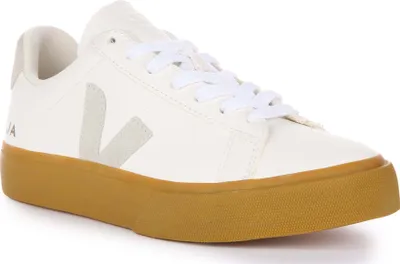 Produktbild von Veja Campo Frauen Schnürung Chromefree Leder Turnschuhe Weiß Gummi – undefined / Weißer Gummi