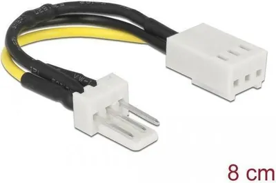 Produktbild von DeLOCK 3 Pin Stecker-> Buchse 7V | 8cm - Drehzahlenreduzierung
