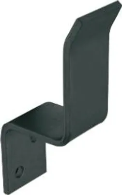 Image de Crochet pour barre de porte Noir pour barre max. 55 x 75 mm Modèle ouvert - Par pièce