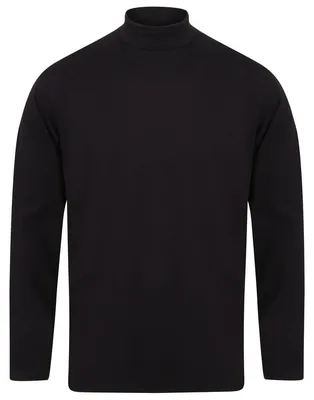 Image de Henbury - Haut pour homme, col roulé, manches longues LT4390 (S) (marine)