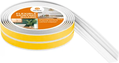 Produktbild von QUEST Kantenschutz Selbstklebend xmm, 5m, PVC Eckenschutz für Innen- und Außenecken, Dekorativ, Flexibel, UV-beständig, weiß