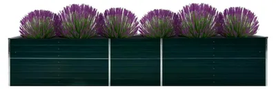 Produktbild von Hochbeet aus verzinktem Stahl 400x80x45 cm in Grün