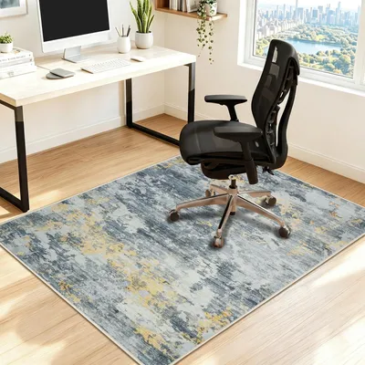Imagen del producto de Alfombrilla antideslizante para sillas de oficina, de 90x120 cm, para suelos duros