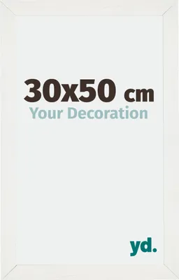 Produktbild von Bilderrahmen, 30x50 cm, Weiß Gemasert, MDF, Mura
