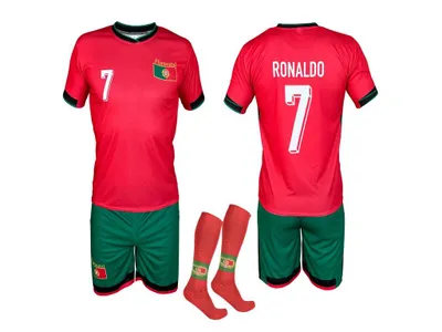Produktbild von Kinder Heimtrikot mit Kniestrümpfen Ronaldo Portugal