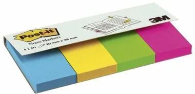 Produktbild von Haftnotizen Page Markers 20x38mm Ultrafarben sortiert VE=12x4x50 Blatt
