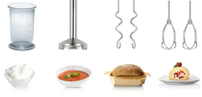 Image de BOSCH Set batteur à main MFQ4070 blanc/argenté