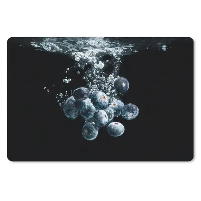 Produktbild von MuchoWow® Mauspad Mousepad Blaubeeren - Obst - Beeren - Stillleben - Wasser - Schwarz 27x18 cm - Mousepads - Maus Mat - Pad - Mausunterlage - Büroartikel - Desk Matten
