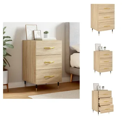 Zdjęcie produktu dla vidaXL Szafka nocna dąb sonoma 40x40x66 cm materiał drewnopochodny - Szafki nocne