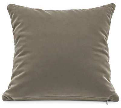 Produktbild von Kissenhülle taupe 40x40 Samt weich Kissenbezug Sofakissen Dekokissen Reißverschluss