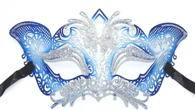 Produktbild von Venezianische Metall Augenmaske / Karneval Venedig Schmetterling