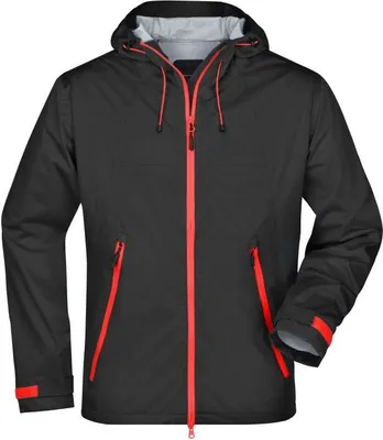 Produktbild von Men's Outdoor Jacket black/red, Gr. XL