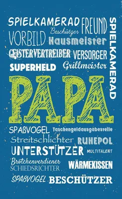 Produktbild von vianmo Holzschild 18x12 cm Papa Superheld Vorbild Beschützer