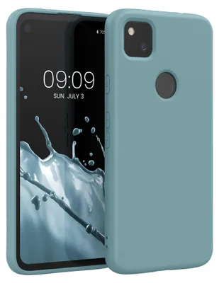 Produktbild von kwmobile Hülle kompatibel mit Google Pixel 4a Hülle - gummierte TPU Silikon Handyhülle - Schutzhülle für kabelloses Laden - Case in Arctic Night