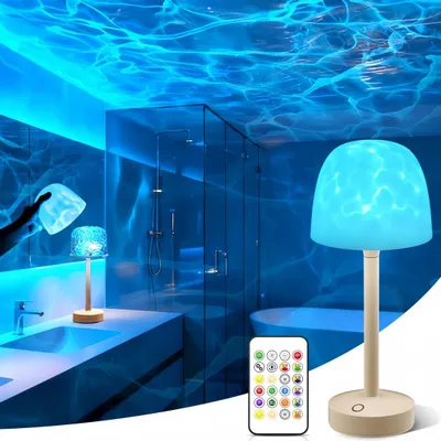 Produktbild von Duschlampe Wasserdicht, Badezimmer Lichtprojektor mit 16 Farben Nordlicht, LED Tischleuchte Touch&Fernbedienung, Ambientelicht Nachtlicht Zimmer Deko