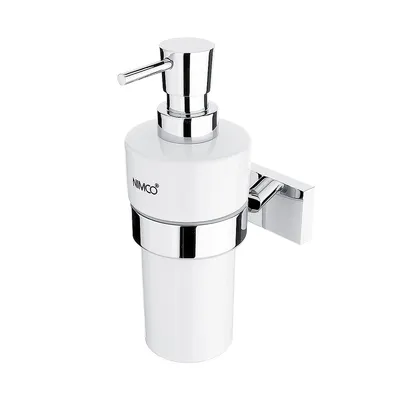 Obrázek produktu pro Nimco Keira - Dávkovač mýdla keramický s držákem, bílá/chrom KE 22031KN-T-26
