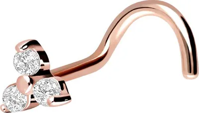 Produktbild von Nasenpiercing, Nasenstecker Chirurgenstahl Nasenstecker Spirale KRISTALLBLUME