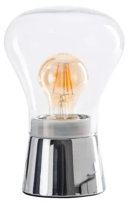 Produktbild von Tischleuchte, Glas klar, chrom, H 21 cm