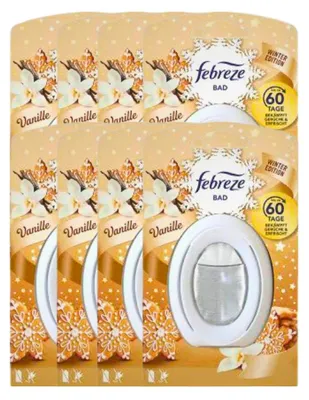 Produktbild von 8 x Febreze Bad Lufterfrischer Vanille Winter Edition jeweils 8ml