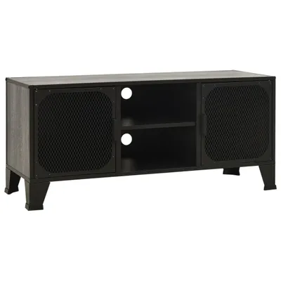 Zdjęcie produktu dla Szafka pod telewizor, szara, 105x36x47 cm, metal i MDF