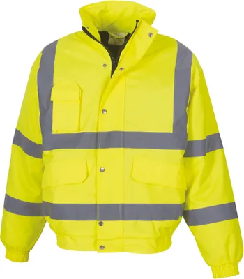 Produktbild von YOKO HVP211 | HiVis Fluo Bomber Jacke - Sicherheitsjacke - Farbe: Fluo Yellow - Größe: 6XL