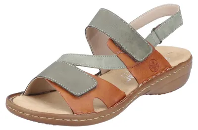 Produktbild von Rieker Damen Sandalen 60866-54 grün Gr. 39
