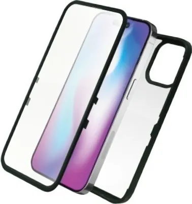 Productafbeelding van Tiger, 360° hoesje voor iPhone 14 Pro, gemaakt van gehard glas, duurzaam en transparant
