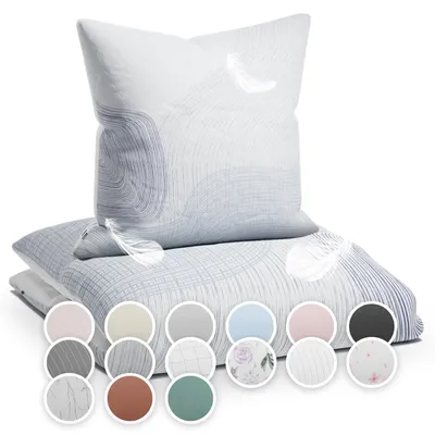 Produktbild von sleepwise Bettwäsche 140x200 Sommer Bettwäsche 2tlg- , Traumhaft Weich, Atmungsaktiv, Bügelfrei & Knitterfrei - Bettbezug Set aus gebürsteter Mikrofaser mit 65x65cm Kissenbezug, Waves & Water